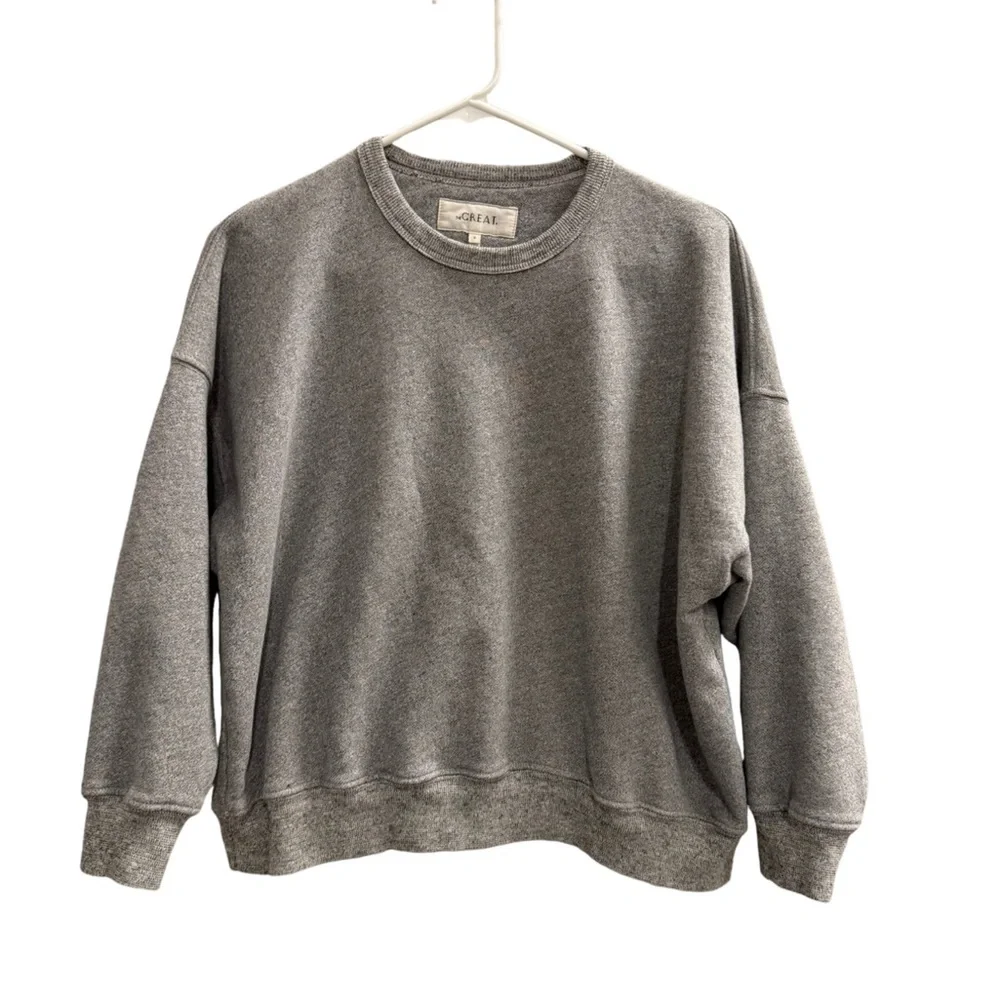 THE GREAT The Teammate Sweatshirt Varsity Gray Size 0 - Picture 2 of 11